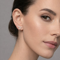 Pearl Diamond Stud Earrings in 14K Yellow Gold