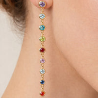 Majestic Drop Diamond Danglers Earrings in 14K Yellow Gold