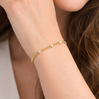 Heartbeats Diamond Accent Chain Bracelet in 14K Yellow Gold