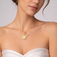 Celestial Moon Star Charm Pendant Necklace in 14K Yellow Gold