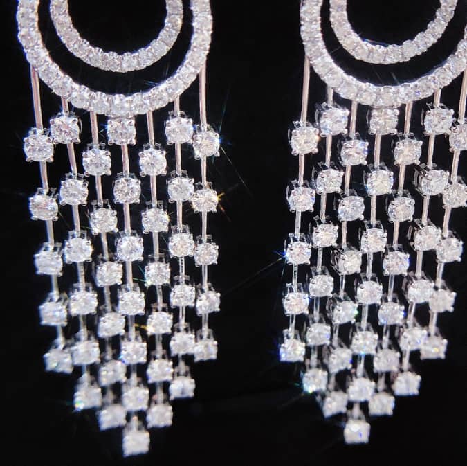 Circle of Life Chandelier Earrings in 18K Gold