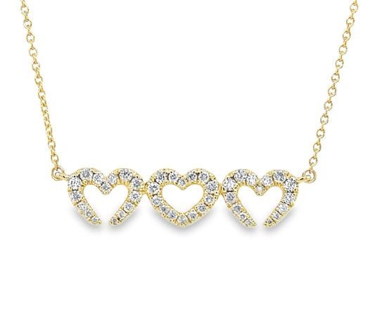 Majesty Heart Shape 14K Diamond Necklace
