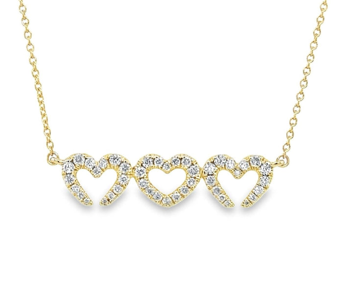 Majesty Heart Shape 14K Diamond Necklace