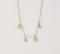 Mama Letter Diamond Necklace in 14K Yellow Gold
