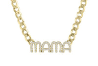 Diamond Charmers Chain Letter Mama Necklace in 14K Gold