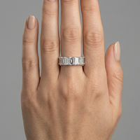 Emerald Cut Diamond 14K White Gold Eternity Ring