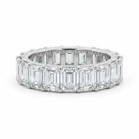 Emerald Cut Diamond 14K White Gold Eternity Ring