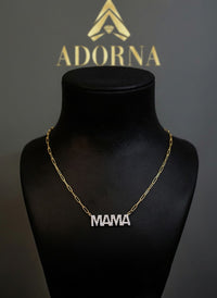 Diamond Mama Necklace in 14K Yellow Gold