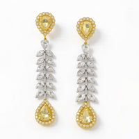 Luxe Lemon Diamond Drop Earrings in 14K Yellow Gold