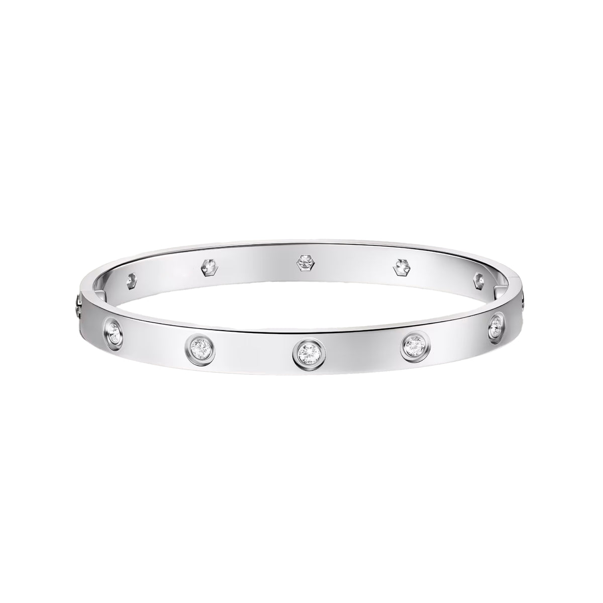 Cartier Love Diamond Unisex Bracelet in 18K White Gold