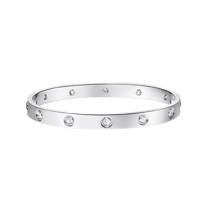 Cartier Love Diamond Unisex Bracelet in 18K White Gold