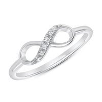 Round Diamond Infinity Pave Set Diamond Ring in 14K Gold