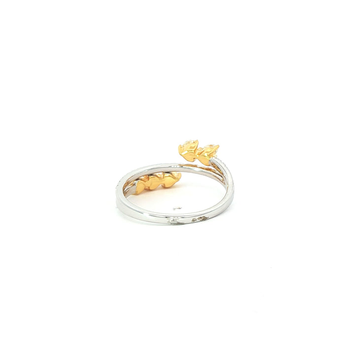 Golden Bloom Dual Band Diamond Ring in 14K Yellow Gold