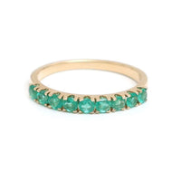 Emerald Eternity 14K Gold Band Ring