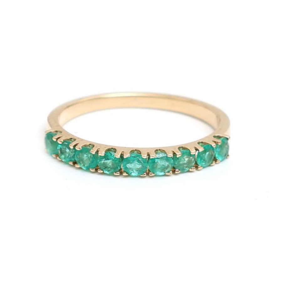 Emerald Eternity 14K Gold Band Ring