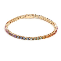 Elite Baguette 14K Yellow Gold Diamond Tennis Bracelet