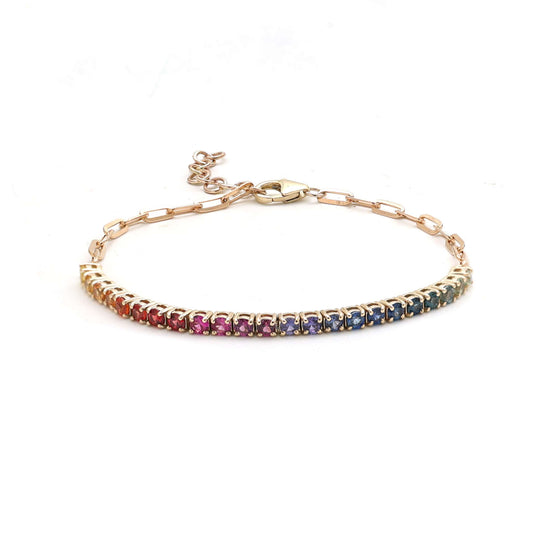 Violet Sapphire 14K Yellow Gold Sapphire Bracelet