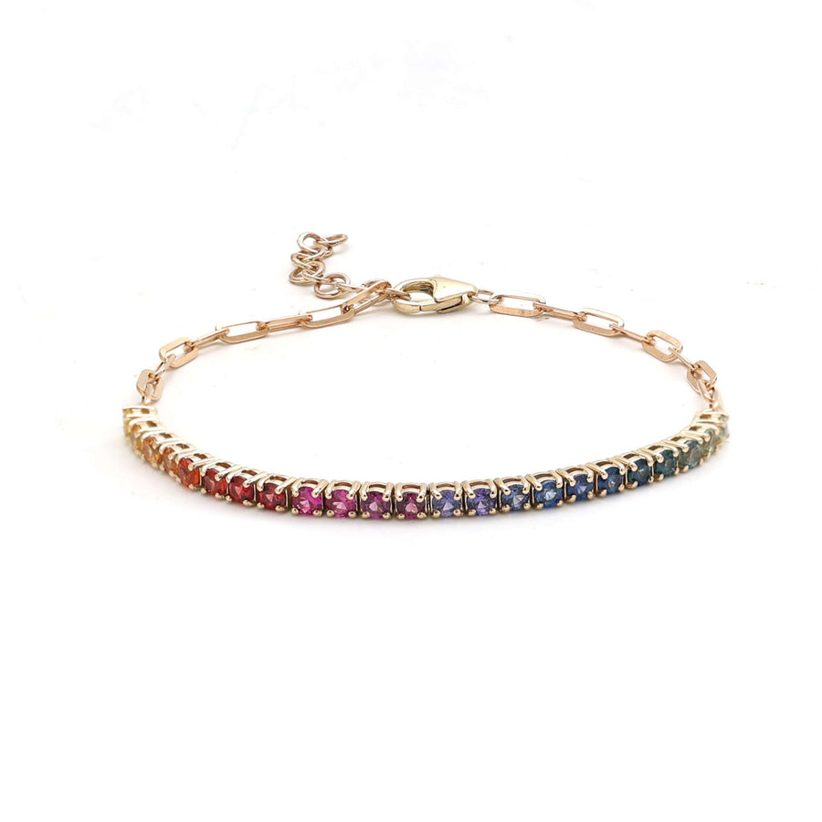 Violet Sapphire 14K Yellow Gold Sapphire Bracelet