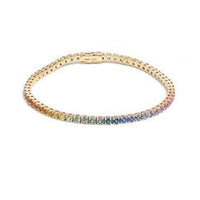 Chroma 14K Yellow Gold Multicolor Sapphire Bracelet