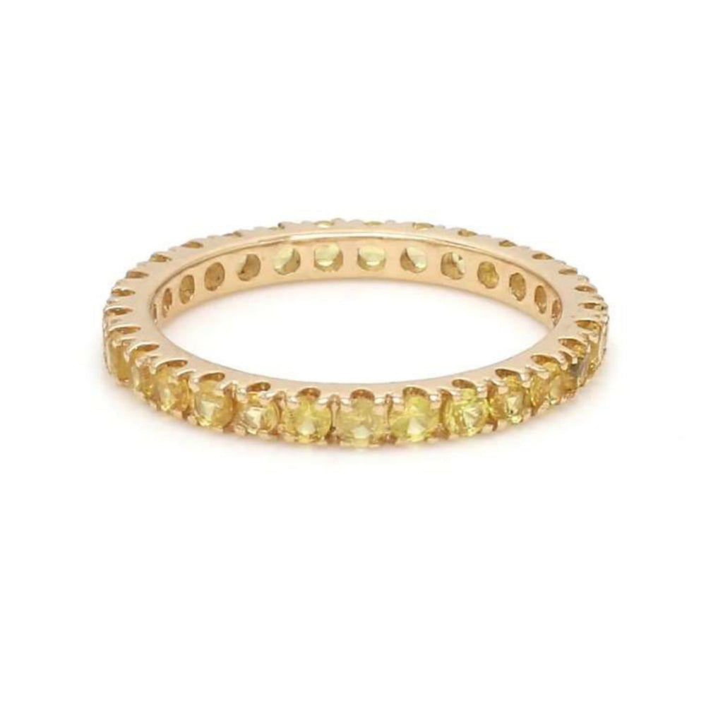 Refined Yellow Sapphire 14K Full Eternity Ring