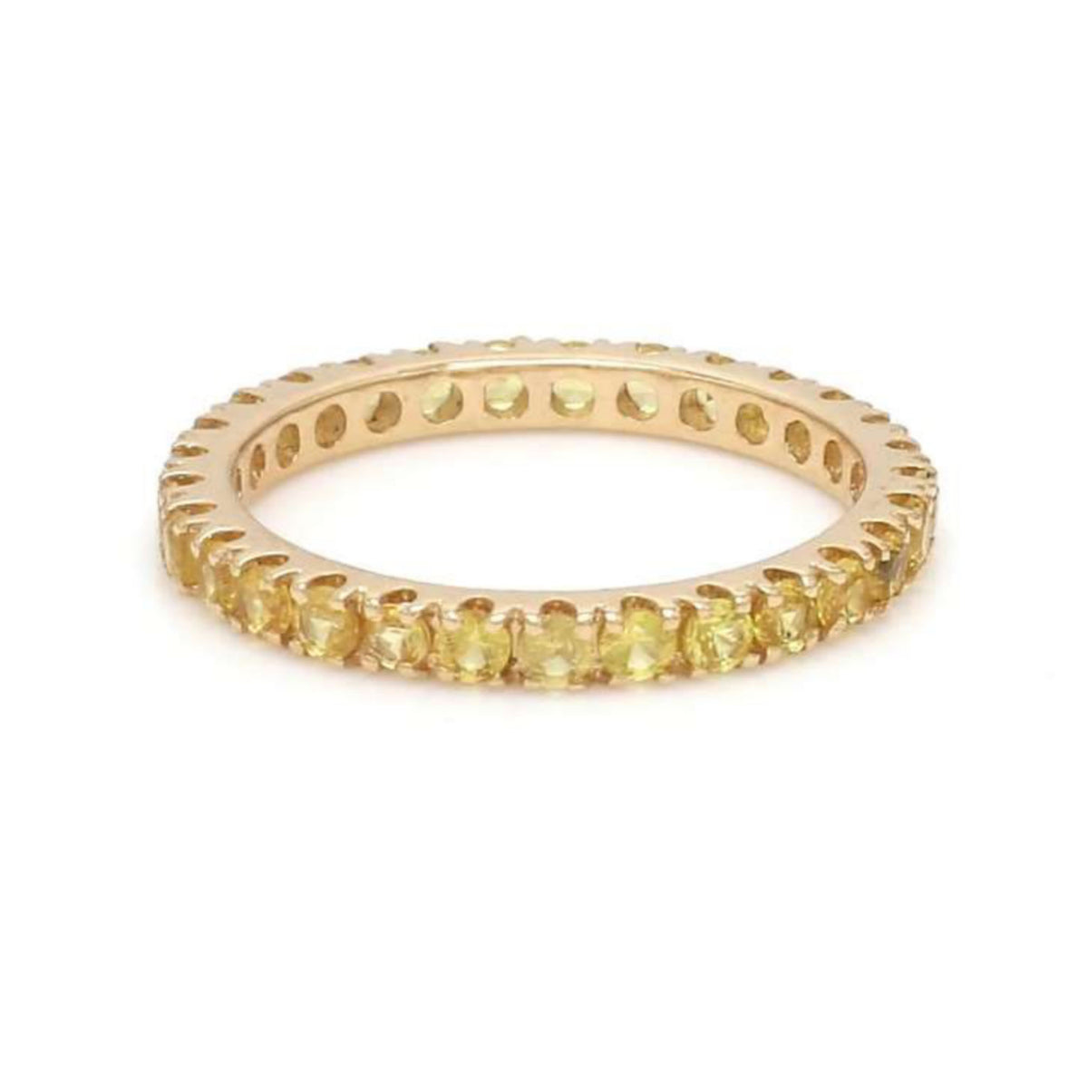 Refined Yellow Sapphire 14K Full Eternity Ring
