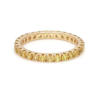 Refined Yellow Sapphire 14K Full Eternity Ring