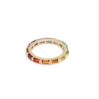 Baguette Sapphire 14K Gold Eternity Ring
