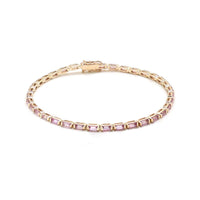 Lavender Dream 14K Yellow Gold Baguette Bracelet