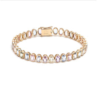 Prism Heart Spectrum Sapphire & Diamond 14K Gold Bracelet