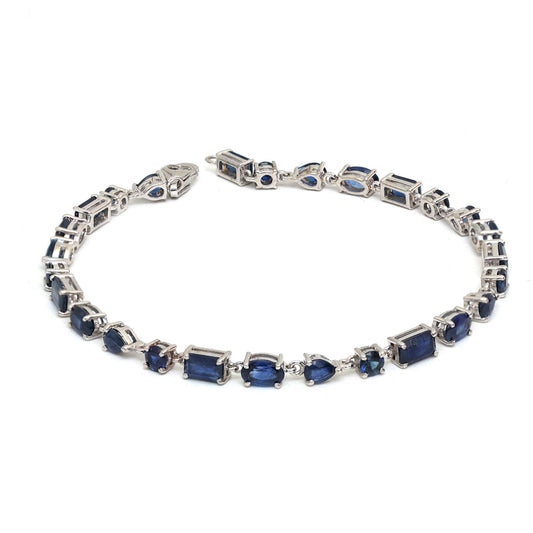 Celestial Mix-Cut Sapphire 14K White Gold Bracelet