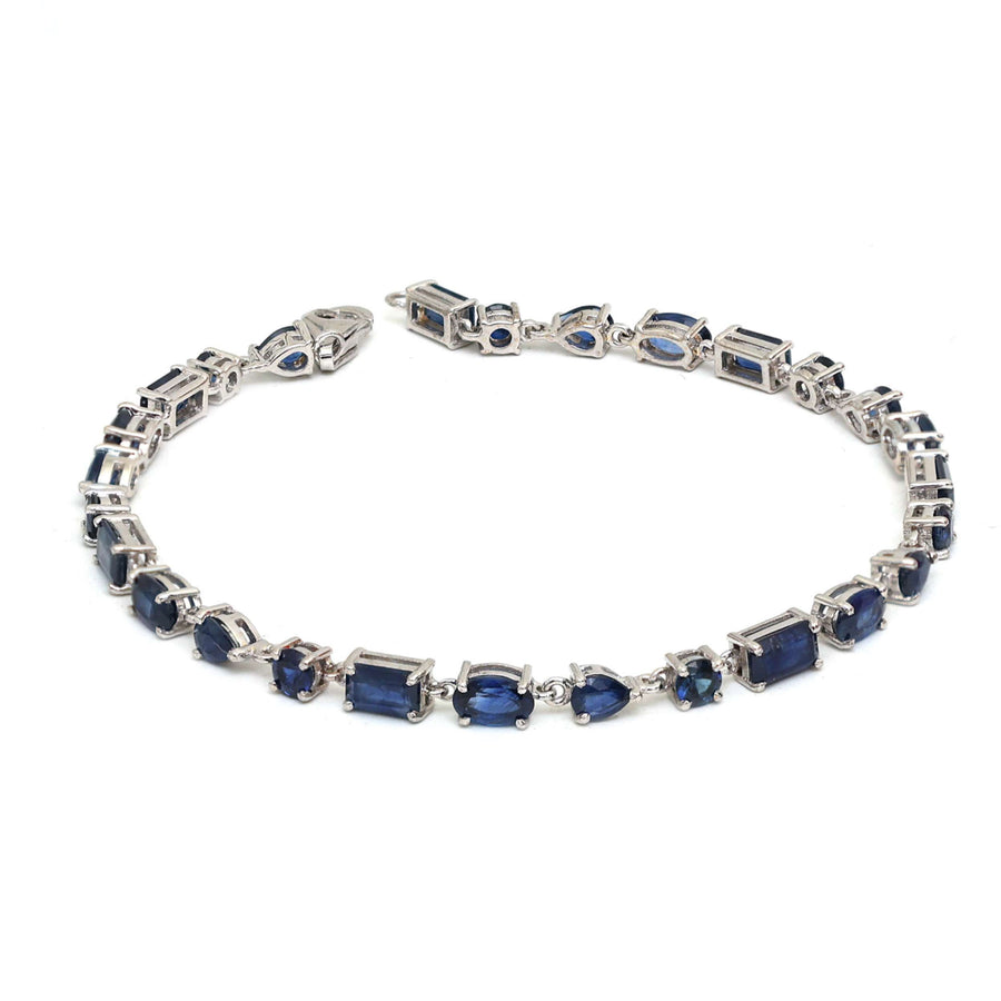 Celestial Mix-Cut Sapphire 14K White Gold Bracelet