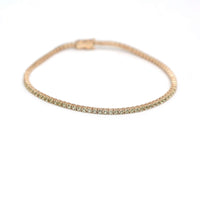 Green Sapphire Tennis Bracelet in 14K Yellow Gold
