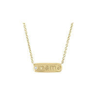 Amulet 5Mm Letter Mama Necklace in 14K Yellow Gold
