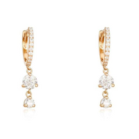 Diamond Rain Danglers Drop Earrings in 14K Yellow Gold