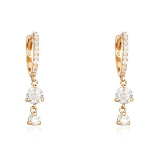 Diamond Rain Danglers Drop Earrings in 14K Yellow Gold
