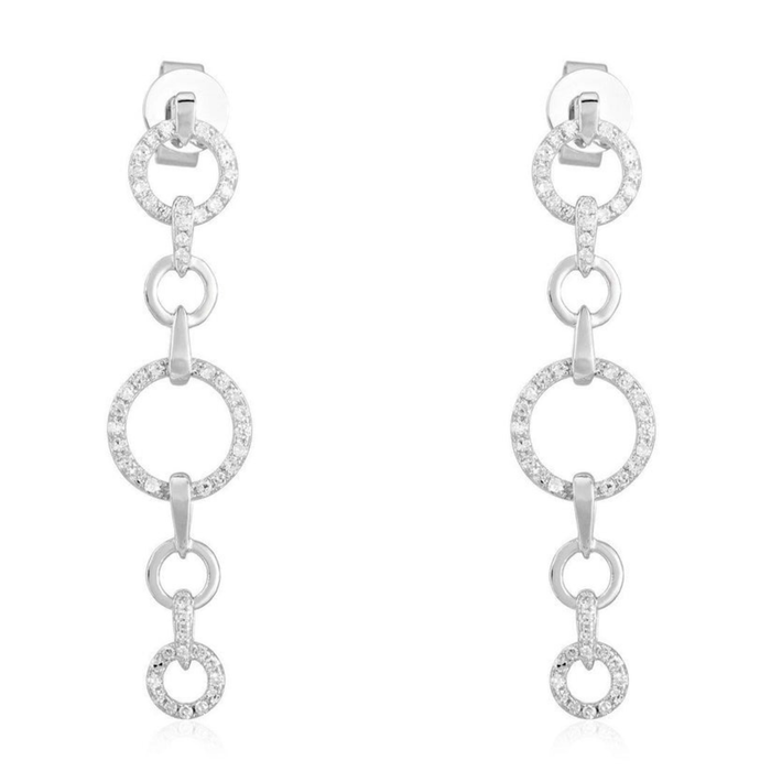Radiant Whispers 14K (or 18k upon request) Yellow Gold Diamond Drop Earrings