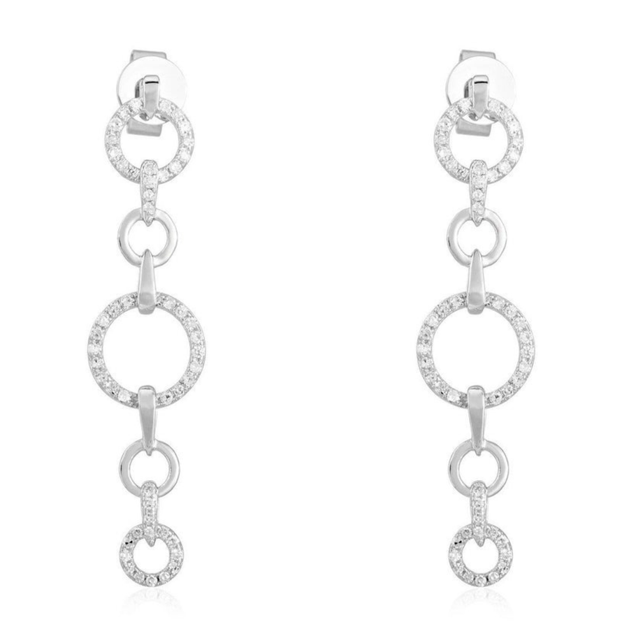 Radiant Whispers Diamond Drop Earrings in 14K Yellow Gold