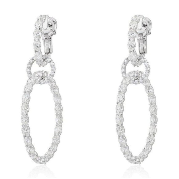 Flawless Aura Diamond Danglers Drop Earrings in 18K Yellow Gold