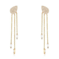 Golden Radiance Drops Earrings in 14K Yellow Gold