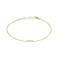 Baguette Diamond Chain Bracelet in 14K Gold