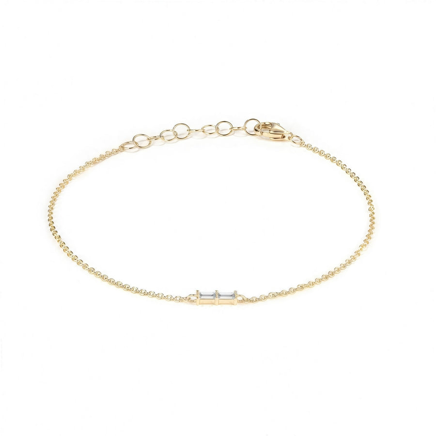 Baguette Diamond Chain Bracelet in 14K Gold