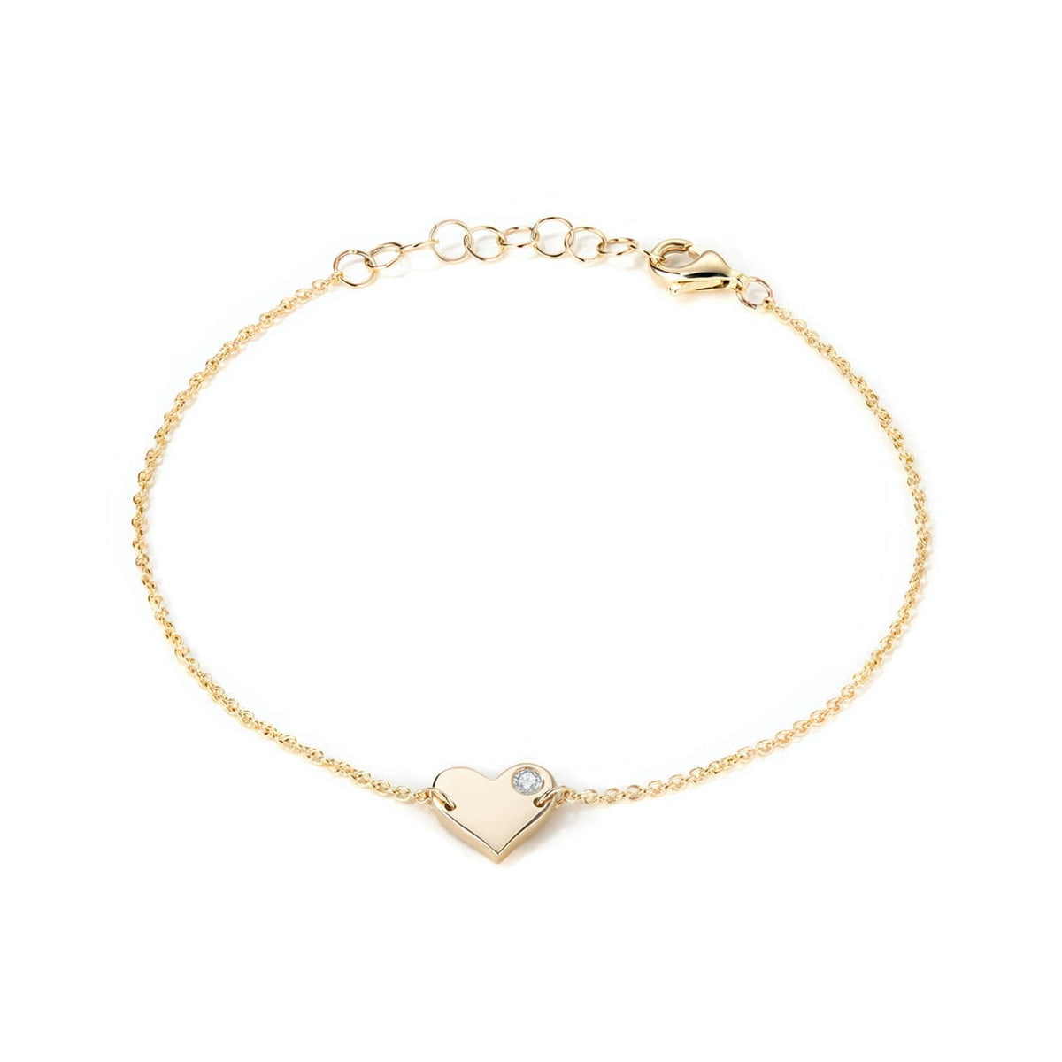 Heartlight Dainty Bracelet in 14K Yellow Gold