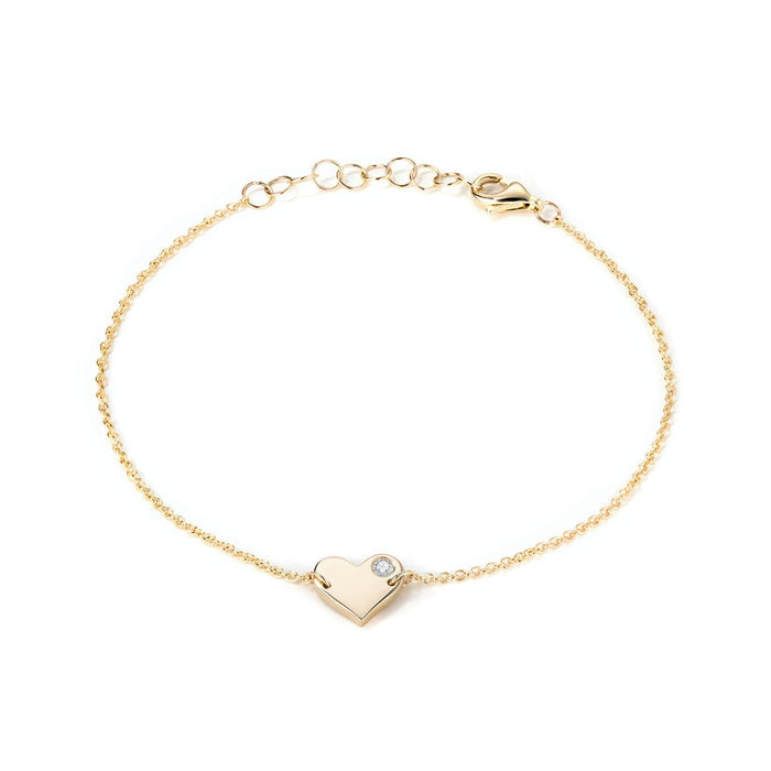 Heartlight Dainty Bracelet in 14K Yellow Gold
