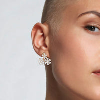 Fancy Opulence Diamond Stud Earrings in 14K Yellow Gold