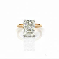 Radiant Cut Diamond Solitaire Ring in 18K Yellow Gold