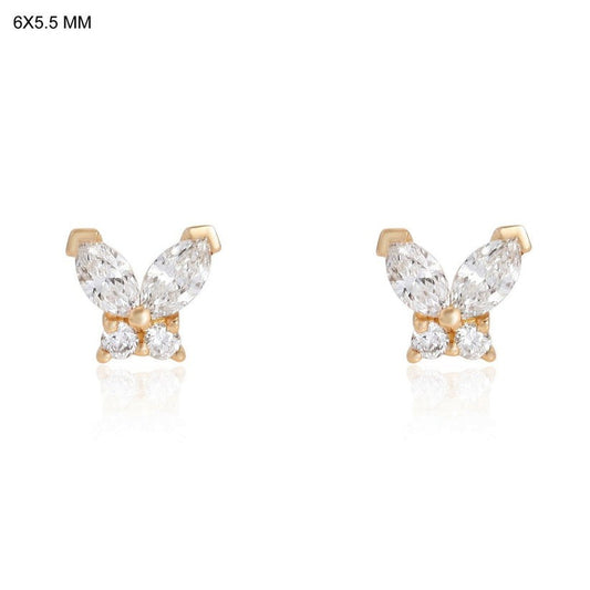 Golden Age Diamond Stud Earrings in 14K Yellow Gold