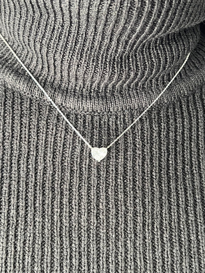 Heart Cut Diamond Solitaire Necklace in 14K Yellow Gold