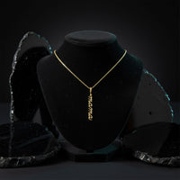 Diamond 30Mm Letter Mama Necklace in 14K Yellow Gold