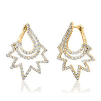 Trail Diamond Drop Earrings in 14K Yellow Gold