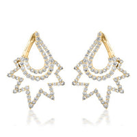 Trail Diamond Drop Earrings in 14K Yellow Gold